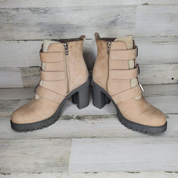 Timberland Women's Lana Point Boot Buckled Light Taupe Nubuck A5MPR Size 9.5 - Picture 6 of 16